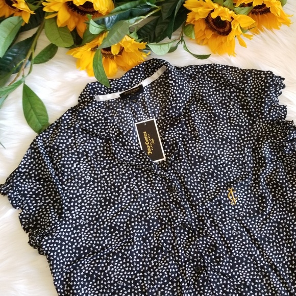 Juicy Couture black chic safari PJ (shirt only) - Picture 2 of 3